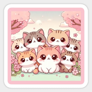 Kawaii Cats Sticker